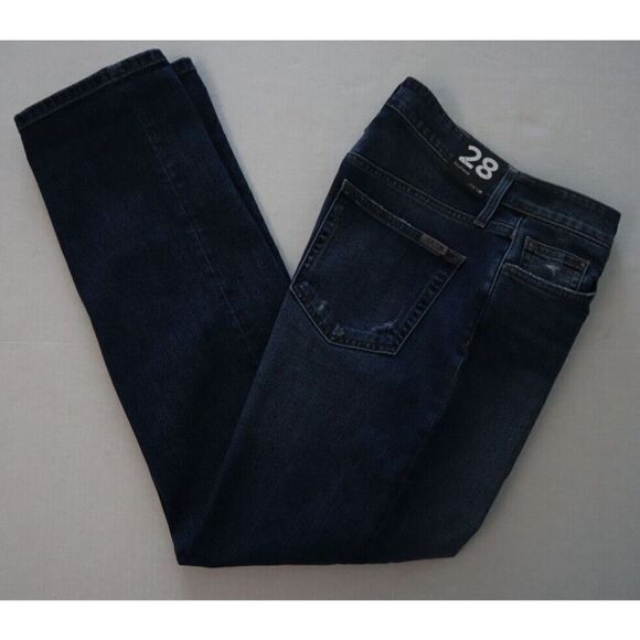 Joe's Jeans Women's Sz 28 Blue Boyfriend Niki Distressed Straight-Leg Jeans $189 - Picture 9 of 9